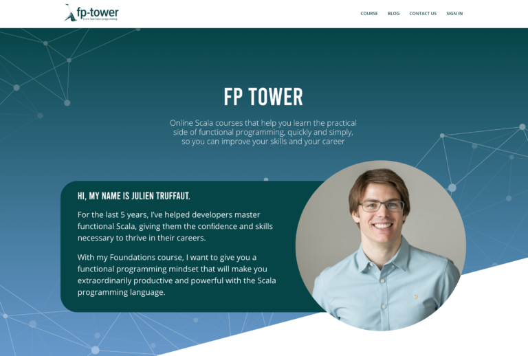 Capture d'écran du site internet fp-tower